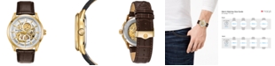 Bulova Men's Automatic Sutton Brown Leather Strap Watch 43mm